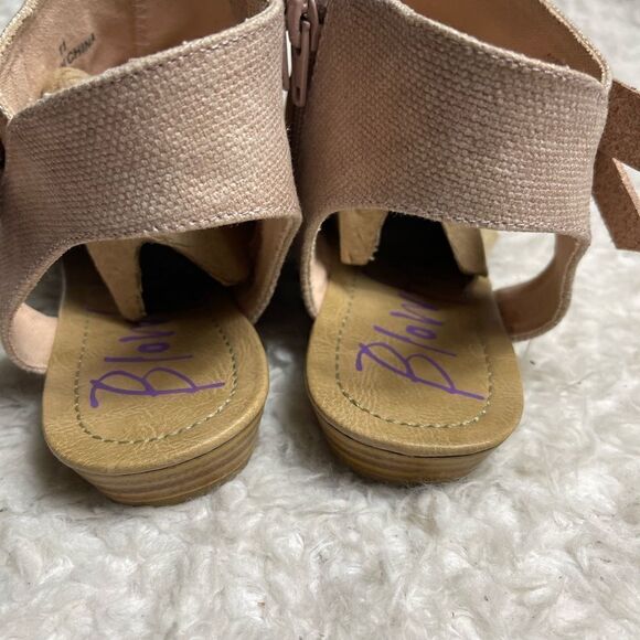 Blowfish Balla Rose gold sandals with side zipper and straps accents size 11 - Picture 7 of 10